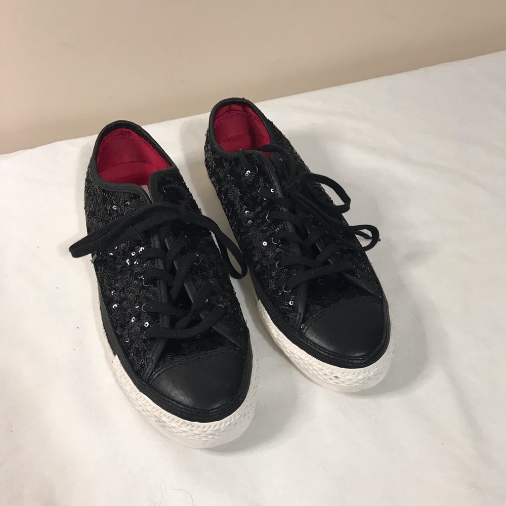 Converse Women’s Black Sequin All*Star Sneakers